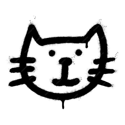 Premium Vector Spray Painted Graffiti Cat Icon Word Sprayed Isolated