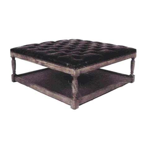 Thomas Square Cocktail Ottoman In Valencia Dark Brown Spectra Home