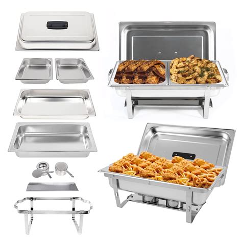 Restlrious Chafing Dish Buffet Set Stainless Steel Qt Foldable