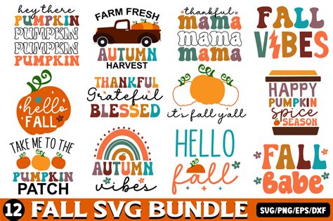 Fall SVG Bundle, Fall T-Shirt Bundle - Buy t-shirt designs