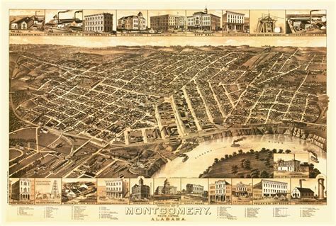 Montgomery Alabama 1887 – Kroll Antique Maps