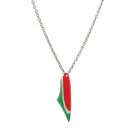 Palestine Flag Map Necklace Pendant Chain Palestinian Necklaces