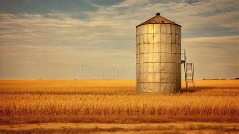 Harvest corn grain bin stock illustration. Illustration of silo - 305993486