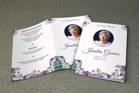 17 Best Funeral Brochure Bi Fold Template Download Graphic Cloud