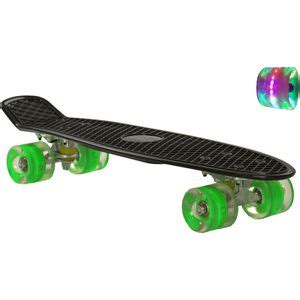 Penny Board Plastic Skateboard Groen Cm Met Led Wielen Sport