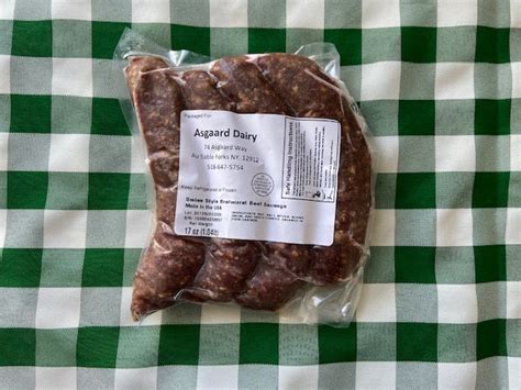 Bratwurst Sausage ~1 Lb Package Asgaard Farm And Dairy Online Store