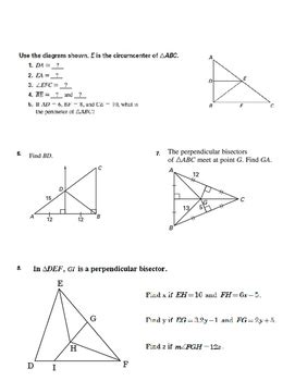 Perpendicular Bisectors In Triangles By Sweeter Than Pi TPT