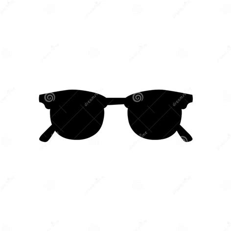 Sunglasses Silhouette Black And White Icon Design Element On Isolated White Background Stock