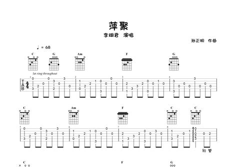 萍聚指弹吉他谱李翊君独奏六线谱弹走鱼尾纹上传 吉他屋乐谱网