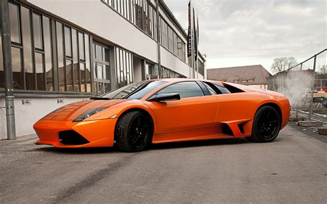 Lamborghini Murcielago LP640 Orange Supersportwagen Seitenansicht