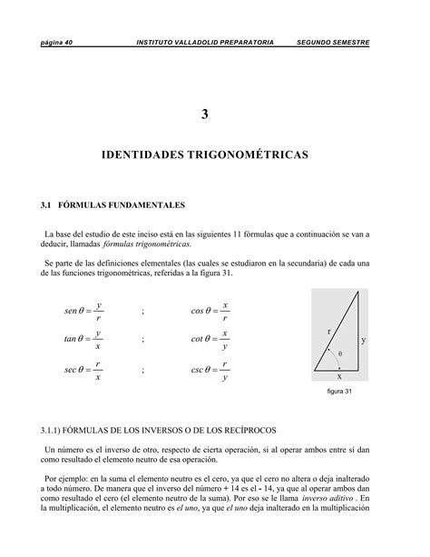 Identidades Trigonometricas Pdf