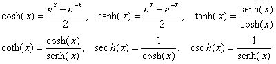 Derivadas das funções hiperbólicas Só Matemática