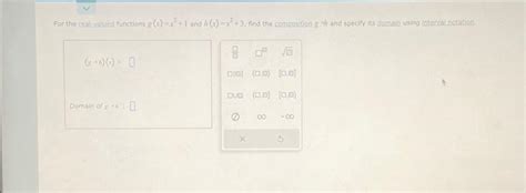 Solved For The Real Valued Functions G X X And Chegg