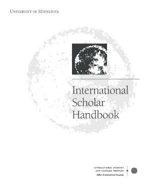 Fillable Online Isss Umn International Scholar Handbook Isss Home