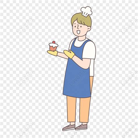 mens cake sa asul na apronasul na cakecaketaong nagtatrabaho larawan