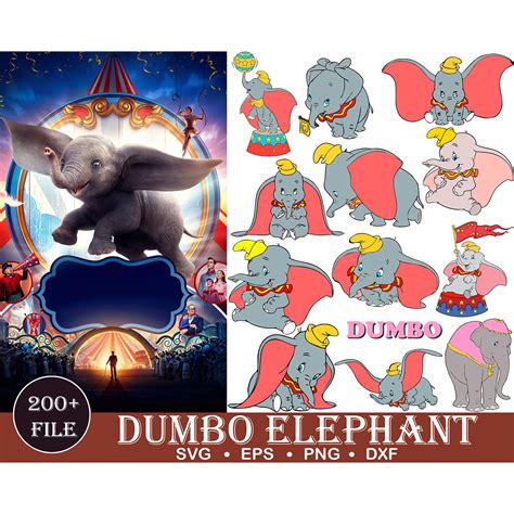 Dumbo Svg 200 Files BUNDLE Svg Bundle Dumbo Elephant SVG Inspire