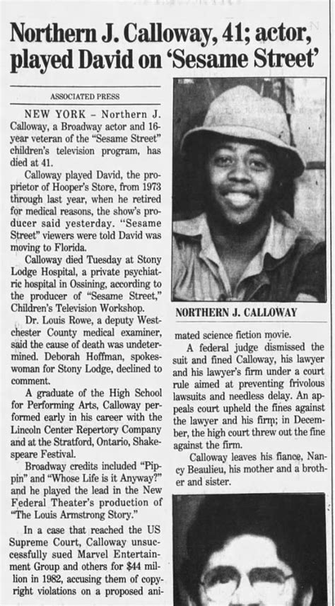 Northern Calloway, in memoriam '90 - Newspapers.com