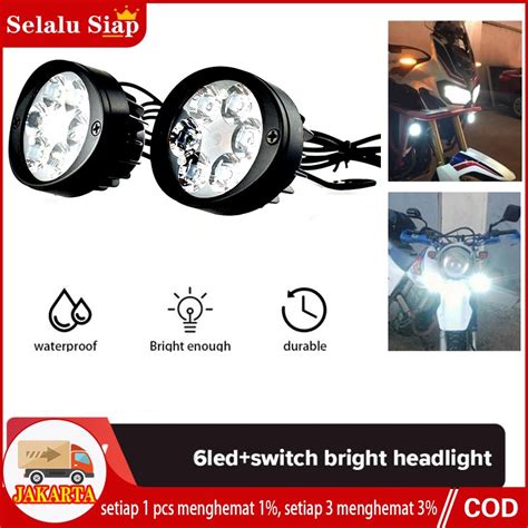 Jual Lampu LED Tembak Sorot U3 Cree 6 Titik Mata Spotlight Spion Motor