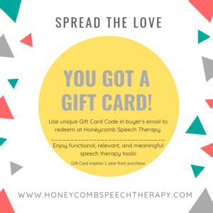 Gift Cards are Here! - Honeycomb Speech Therapy