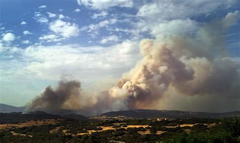 Incendi Nel Sassarese E Nel Nuorese A Orotelli Le Fiamme Vicine Al