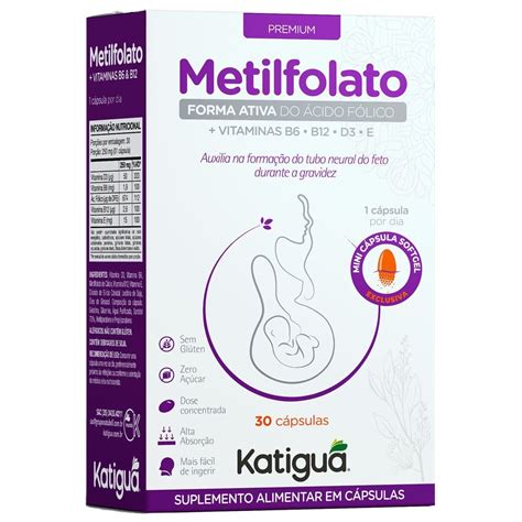 Metilfolato 30 Cápsulas Katiguá OtimaNutri