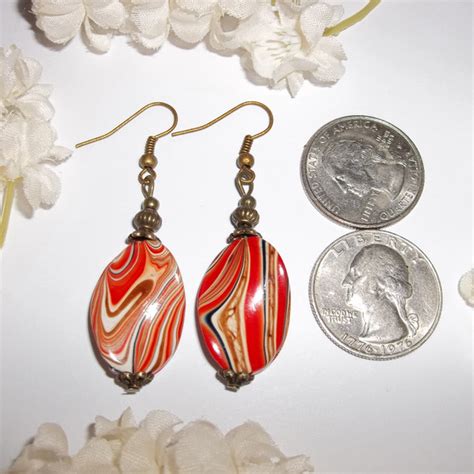 Wvluckygirl Jewelry Boho Earring Funky Orange Set Unique Pair Nwt