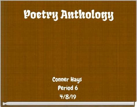 "Poetry Anthology" - Free stories online. Create books for kids ...