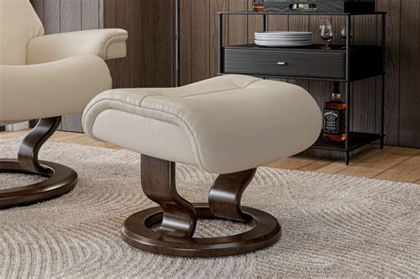 Valencia Massimo Leather Recliner with Ottoman, Beige