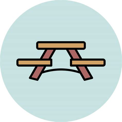 Picnic Table Vector Icon Vector Art At Vecteezy