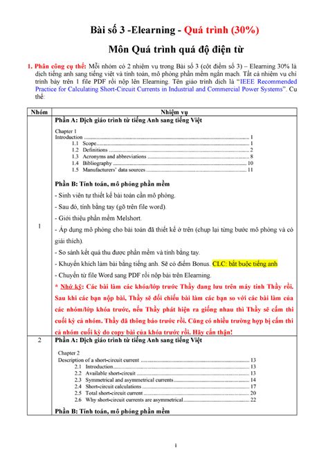 NEW Bài số 3 Elearning 30 Bai tap nhom Qtqddt Bài số 3 Elearning