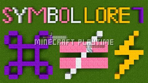 Symbol Lore 7 Continuation Building In Minecraft Symbol Alphabet