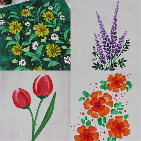 easy flower painting ideas craftsy hacks