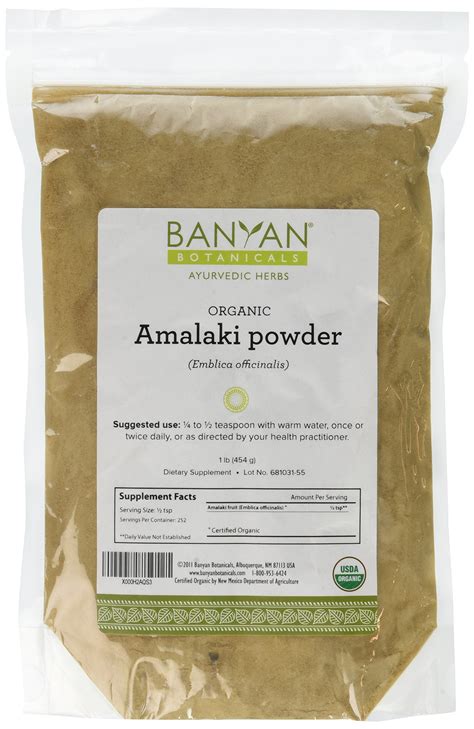 Banyan Botanicals Amalaki Powder Organic Amla Powder Nourishing