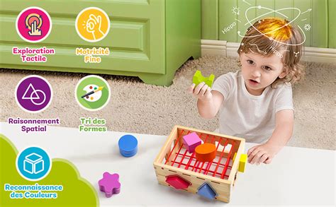 COOLJOY Jeux Montessori 1 an Jouet Sensoriel Bébé 9 12 18 24 Mois