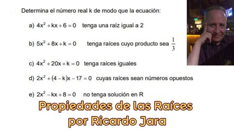 Ecuación Cuadrática Propiedad De Las Raíces Youtube