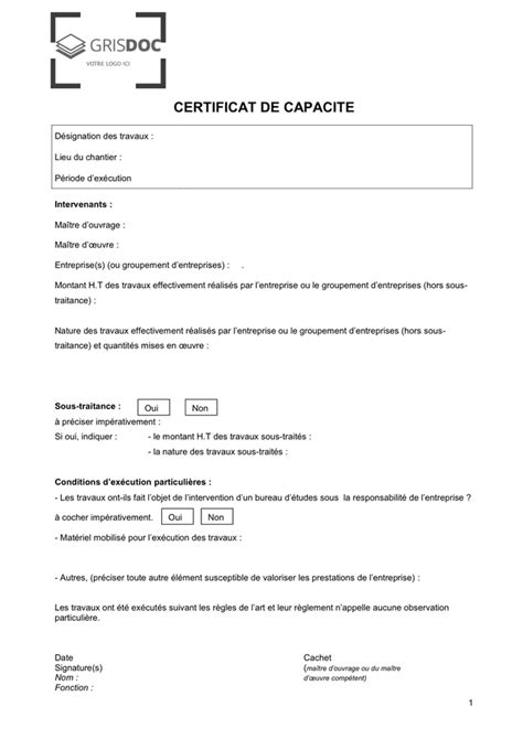 Model De Certificat De Capacite Doc Pdf Page Sur The Best Porn Website