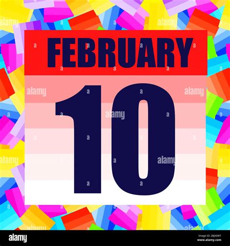 February 10 icon. For planning important day. Banner for holidays and ...