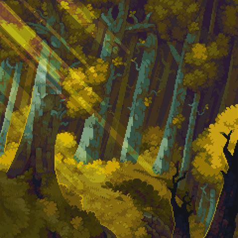 Sunlit Forest : r/PixelArt