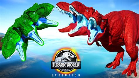 T Rex Vs Spinosaurus Vs Ultimasaurus Jurassic World Evolution Skin Mods Dinosaurs Fighting