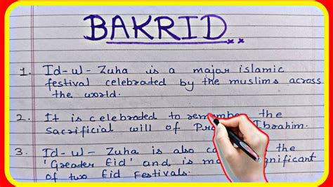 Lines Essay On Id Ul Zuha In English Lines Essay On Bakrid Bakrid