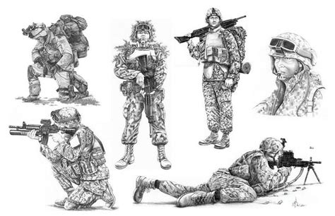 Pencil Drawing - Soldiers by Murphy Elliott | Soldier drawing, Military ...