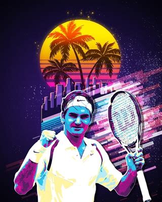 Roger Federer Poster Von Saken Printler