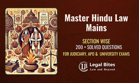 Master Hindu Law Mains Legal Bites Hindu Law Solved Questions Series