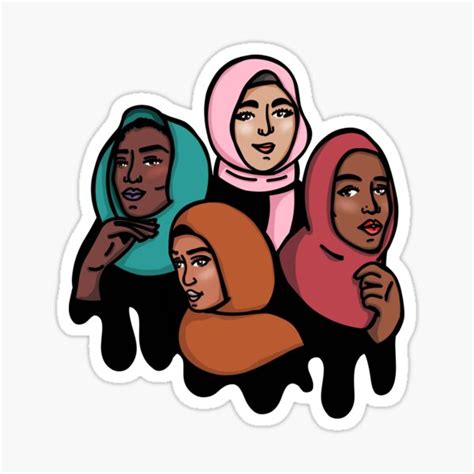 Paper Clings Stickers Labels And Tags Hijabi Girl Squad Sticker Hijab