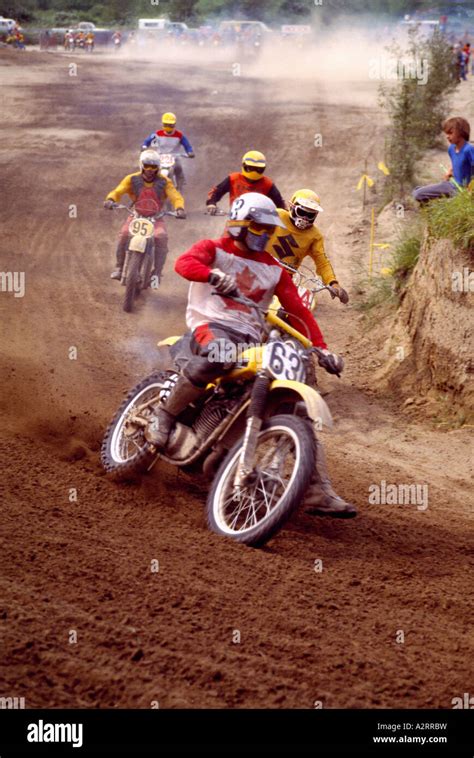 Motocross Riders racing in a Motocross Race Stock Photo - Alamy