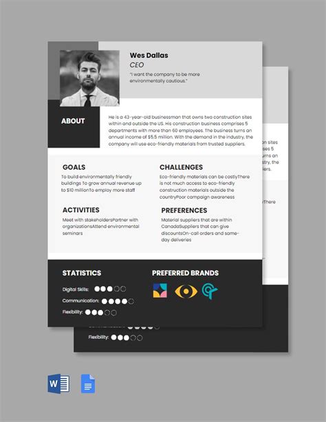 FREE FREE Customer Persona & Examples Templates - Download in Word ...