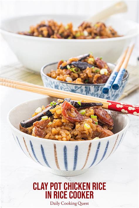 Clay Pot Chicken Rice In Rice Cooker Daily Cooking Quest