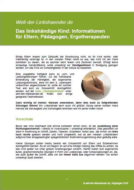 Das Linksh Ndige Kind Informationen Und Tipps Welt Der Linksh Nder