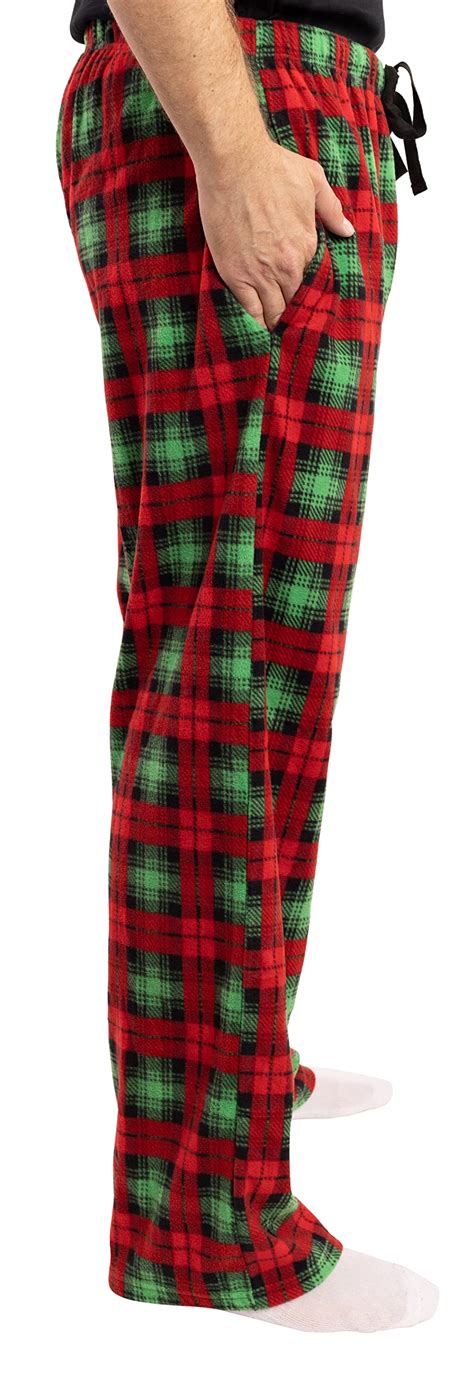 Followme Mens Christmas Pj Bottoms Microfleece Buffalo Plaid Pajama