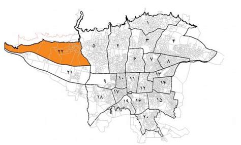 اتوکد نقشه منطقه 22 تهران